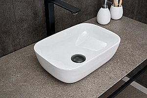 Раковина накладная Gid Geometrico 36 N1334 51237 белая купить в интернет-магазине Sanbest