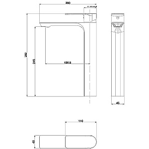 Смеситель для раковины beWash Purify BVMM0BH500 хром купить в интернет-магазине сантехники Sanbest