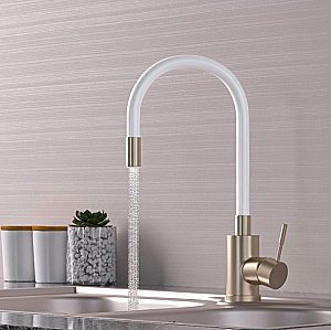 Смеситель для кухни 35k MIXLINE MLSS-0325 белый купить в интернет-магазине сантехники Sanbest