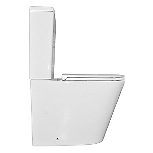 Унитаз напольный Azario Vetro AZ-2149-UQ1 белый, безободковый, с бачком, с крышкой микролифт купить в интернет-магазине Sanbest