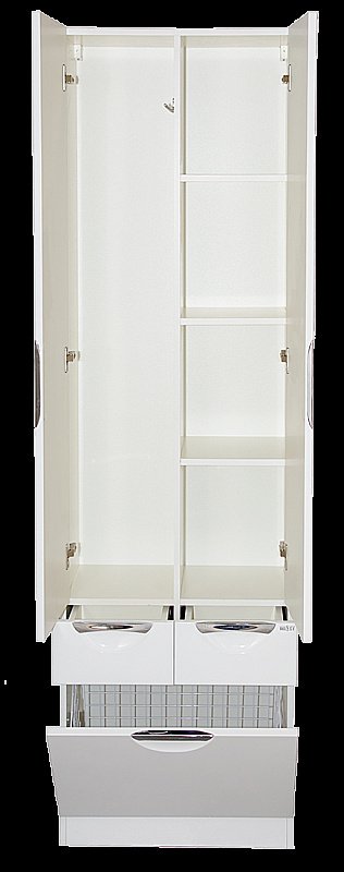 Пенал напольный Misty Жасмин 60 белая эмаль для ванной в интернет-магазине сантехники Sanbest