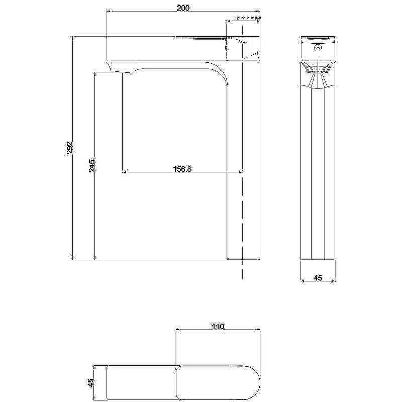 Смеситель для раковины beWash Purify BVMM0BH500 хром купить в интернет-магазине сантехники Sanbest
