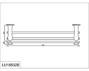 Полотенцедержатель Rush Luson LU16532B 75 cm купить в интернет-магазине сантехники Sanbest