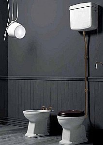 Унитаз SIMAS Londra LO901 с высоким бачком, белый/ бронза купить в интернет-магазине Sanbest