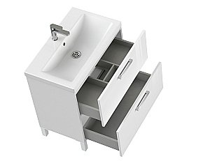 Мебель для ванной Cersanit MELAR 80 со смесителем, белая для ванной в интернет-магазине Sanbest