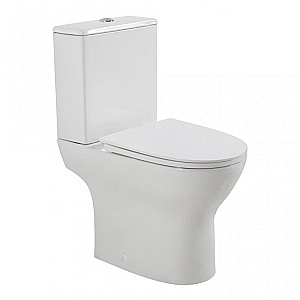 Унитаз-компакт напольный BelBagno Lounge BB045CPR/SC+BB045/051T белый, безободковый, с крышкой микролифт, с бачком купить в интернет-магазине Sanbest
