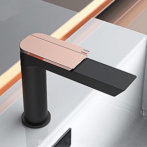 Смеситель для раковины Boch Mann COMO BM10784 черный матовый/золото купить в интернет-магазине сантехники Sanbest