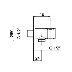 Подключение для шланга Webert SHOWER SET AC0478980 розовое золото купить в интернет-магазине сантехники Sanbest