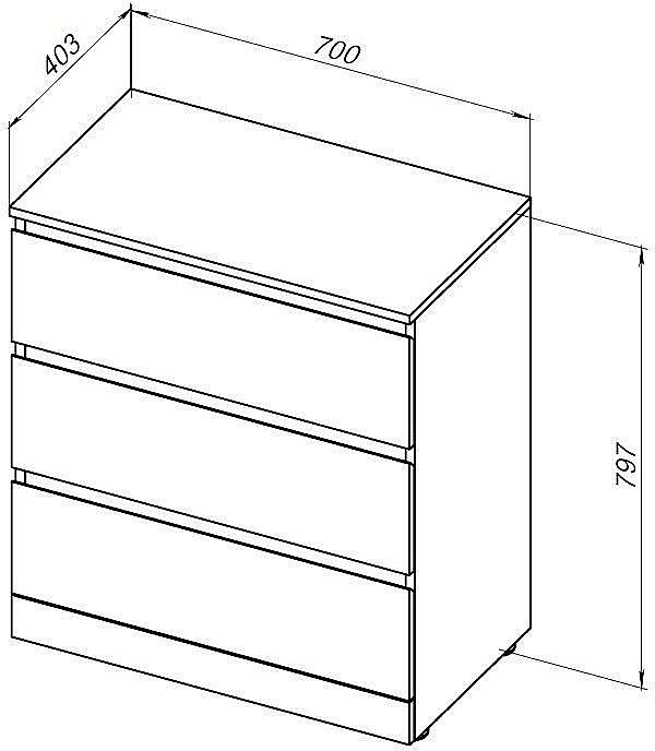 Комод Aquanet Сканди 302550 70 Дуб крафт для ванной в интернет-магазине сантехники Sanbest