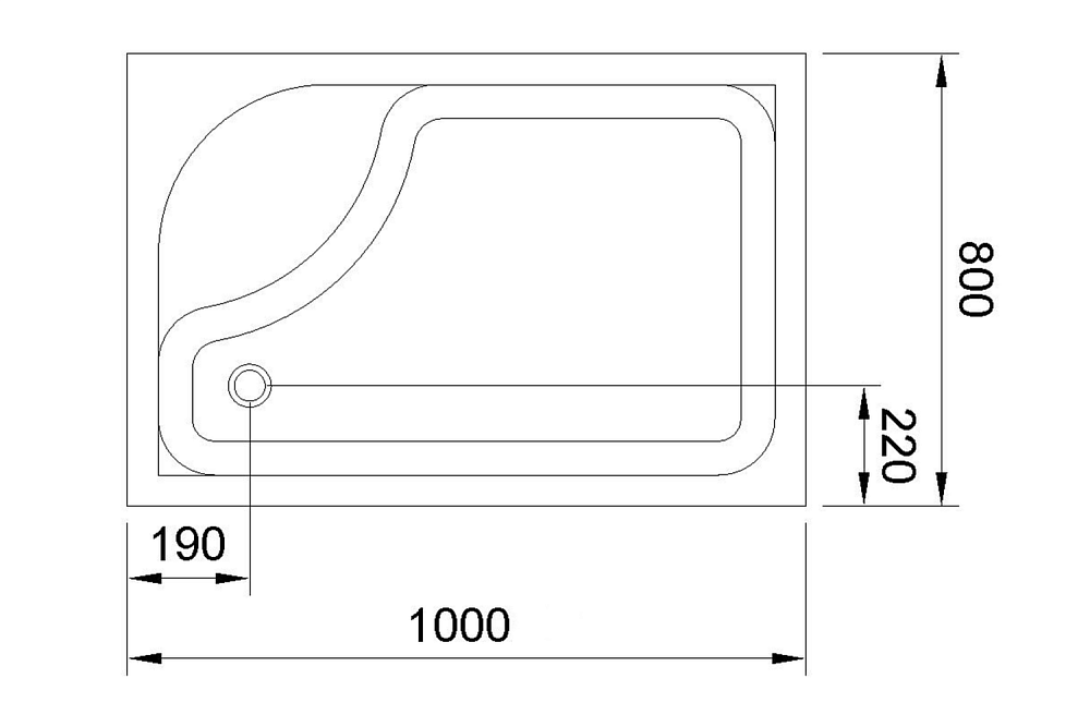 Душевой поддон Royal Bath BP 100х80 купить в интернет-магазине Sanbest