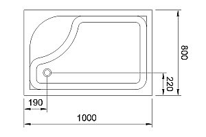 Душевой поддон Royal Bath BP 100х80 купить в интернет-магазине Sanbest