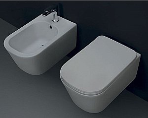 Унитаз подвесной Kerasan Tribeca 5114 Nocciola, безободковый купить в интернет-магазине Sanbest