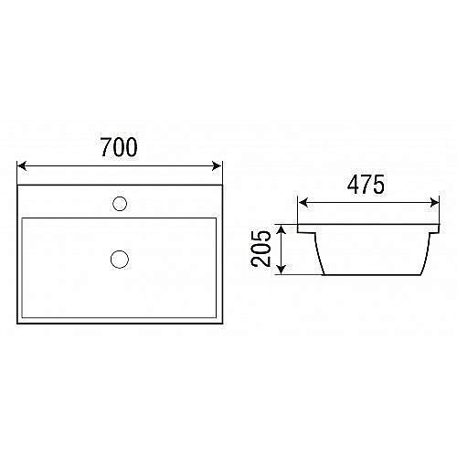 Раковина WeltWasser WW DEILBACH 7608-70 белая купить в интернет-магазине Sanbest