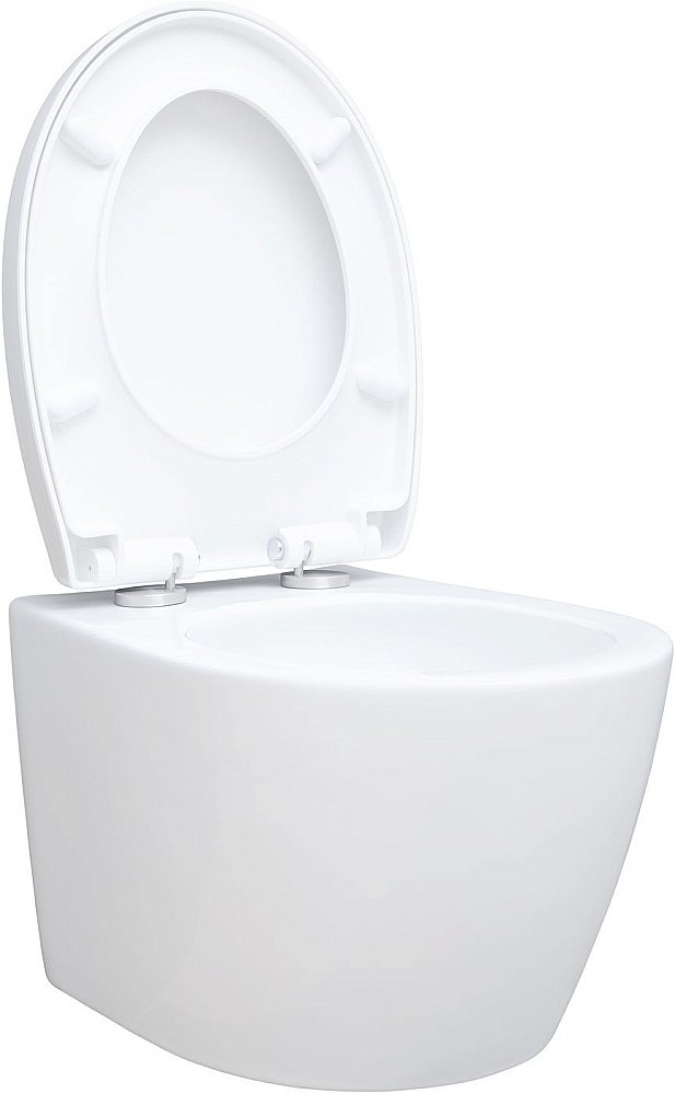 Унитаз подвесной Aquanet ZV-1 белый с крышкой микролифт, безободковый, слив-торнадо купить в интернет-магазине Sanbest