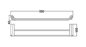 Полотенцедержатель Schein WATTEAU 12822 хром купить в интернет-магазине сантехники Sanbest