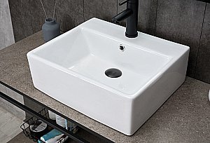 Раковина накладная Gid Geometrico 45,5 N9145 51214 белая купить в интернет-магазине Sanbest