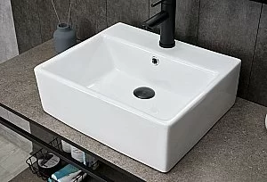 Раковина накладная Gid Geometrico 45,5 N9145 51214 белая купить в интернет-магазине Sanbest