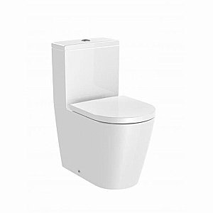 Унитаз напольный Roca Inspira Round 342529000 безободковый, с бачком, белый купить в интернет-магазине Sanbest