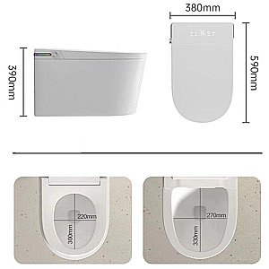 Унитаз подвесной с функцией биде SantiLine SL-5037 белый, безободковый, с крышкой микролифт, слив торнадо купить в интернет-магазине Sanbest