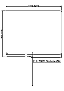 Душевой уголок Vincea Extenza 120х100 VSR-4EX111210CLGM стекло прозрачное/профиль вороненая сталь купить в интернет-магазине Sanbest