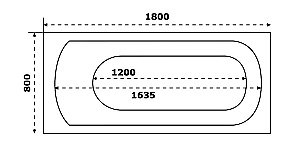 Ванна акриловая BAS Нирвана-PRO 180х80 c каркасом купить в интернет-магазине Sanbest
