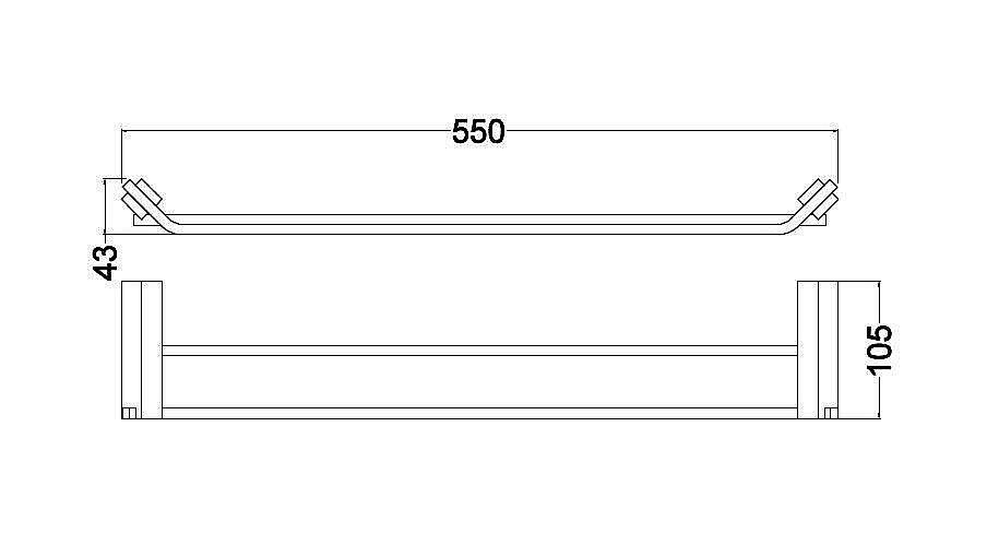 Полотенцедержатель Schein WATTEAU 12822 хром купить в интернет-магазине сантехники Sanbest