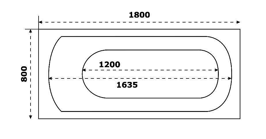Ванна акриловая BAS Нирвана-PRO 180х80 c каркасом купить в интернет-магазине Sanbest