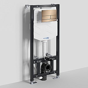 Система инсталляции для унитаза WasserKraft Aller 10TLT.010.ME.RG04 с кнопкой розовое золото купить в интернет-магазине сантехники Sanbest