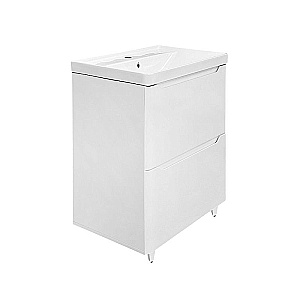 Тумба с раковиной Azario Lotos 70/2 Н CS00081986 белая для ванной в интернет-магазине Sanbest