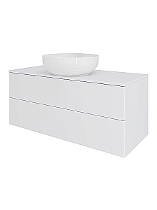 Тумба с раковиной Orange Otto 100 Ot-100TuMDF+B07-420W белая глянцевая для ванной в интернет-магазине Sanbest
