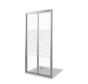 Душевая дверь Good Door INFINITY SD-80-W-CH ИН00067 стекло прозрачное с рисунком/профиль хром купить в интернет-магазине Sanbest