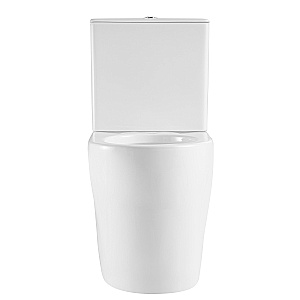 Напольный унитаз-компакт Black&White Gravity 6650W безободковый, слив-торнадо, с крышкой микролифт, с бачком, белый глянцевый купить в интернет-магазине Sanbest