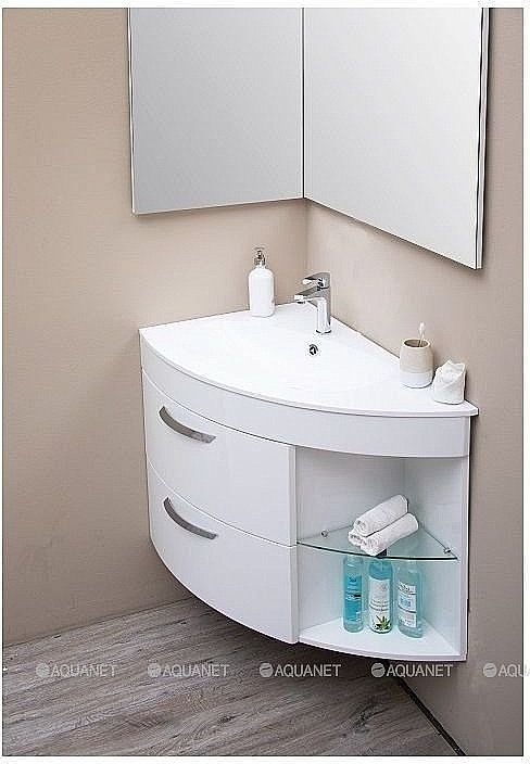 Зеркало De Aqua Трио Люкс 90 L/R белый в ванную от интернет-магазине сантехники Sanbest