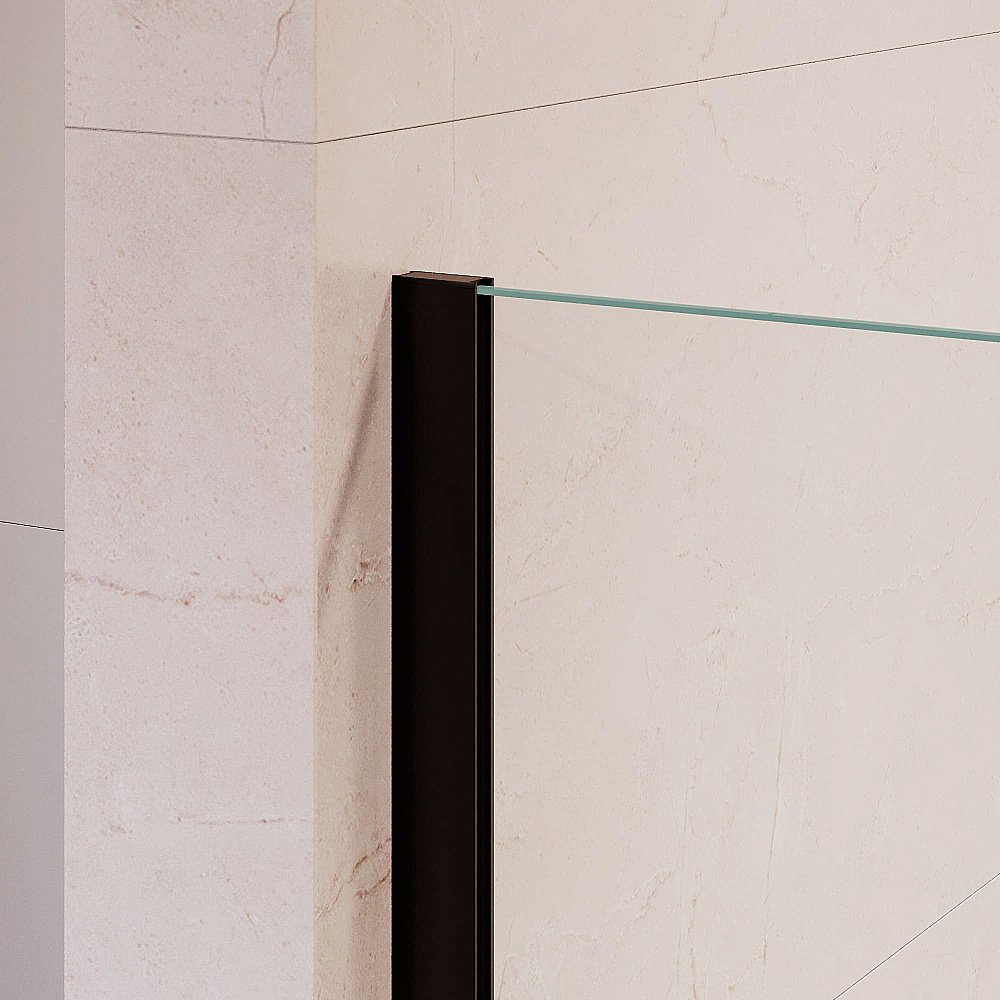 Душевая перегородка RGW Walk In WA-210B 100 351021010-14 стекло прозрачное/профиль черный купить в интернет-магазине Sanbest