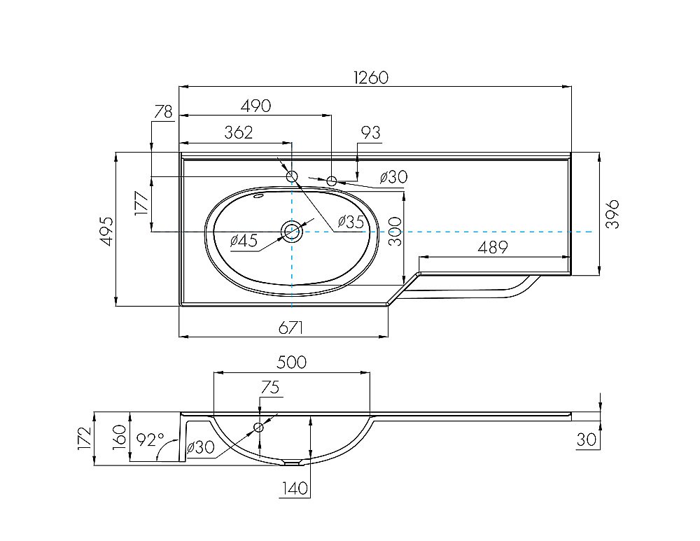 Раковина Акватон Отель 126 1A70113WOT01 белая купить в интернет-магазине Sanbest