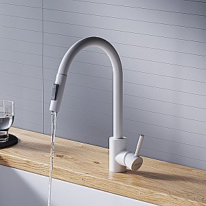 Смеситель для кухни Dorff Logic D3007533 белый матовый купить в интернет-магазине сантехники Sanbest