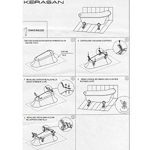 Ванна акриловая Kerasan Retro 105590 170x77 белая, ножки хром купить в интернет-магазине Sanbest