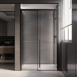 Душевая дверь Veconi Premium Trento PTD30-B-120-01-C4 прозрачная/профиль черный матовый купить в интернет-магазине Sanbest
