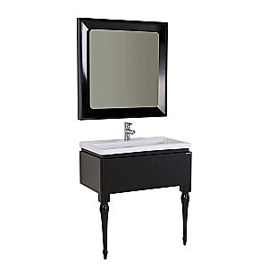 Зеркало Creavit Art 80 AR4001.01.SS черное в ванную от интернет-магазине сантехники Sanbest