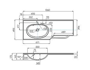 Раковина Акватон Отель 126 1A70113WOT01 белая купить в интернет-магазине Sanbest