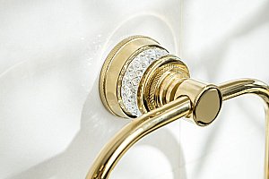 Полотенцедержатель-кольцо Boheme AURA 10245-G золото купить в интернет-магазине сантехники Sanbest