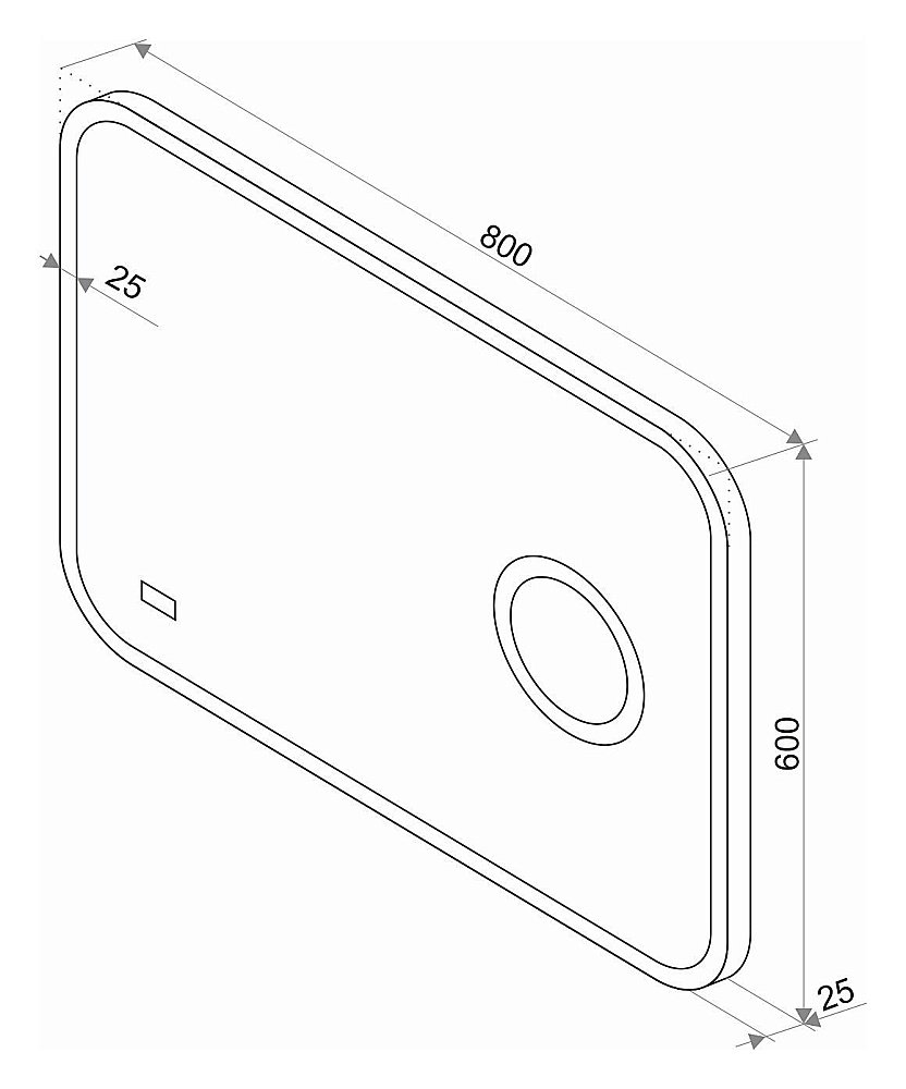 Зеркало Континент Bliss ЗЛП429 80x60 в ванную от интернет-магазине сантехники Sanbest
