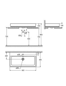 Раковина Grohe Cube Ceramic 3947600H купить в интернет-магазине Sanbest