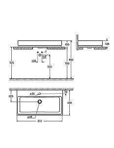 Раковина Grohe Cube Ceramic 80 3947600H белая купить в интернет-магазине Sanbest