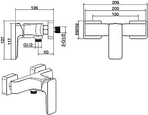Смеситель для душа Allen Brau Infinity 5.21010-31 купить в интернет-магазине сантехники Sanbest