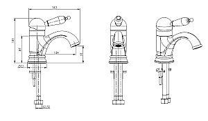 Смеситель для раковины Boheme Crystal 301-CRST бронза купить в интернет-магазине сантехники Sanbest