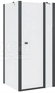 Душевой уголок Roca Capital 100х90 черный купить в интернет-магазине Sanbest