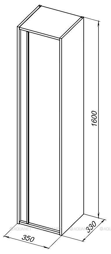 Шкаф-пенал Aquanet Lino 253909 35 белый матовый для ванной в интернет-магазине сантехники Sanbest