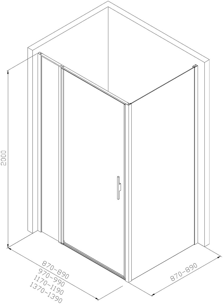 Душевой уголок Allen Brau Priority 90x100 Серебро купить в интернет-магазине Sanbest