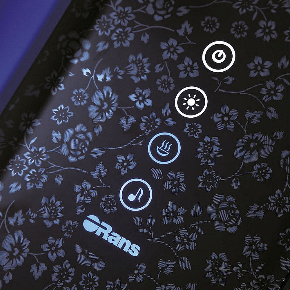 Душевая кабина Orans Diamond 89101BLH 100х100 профиль черный купить в интернет-магазине Sanbest